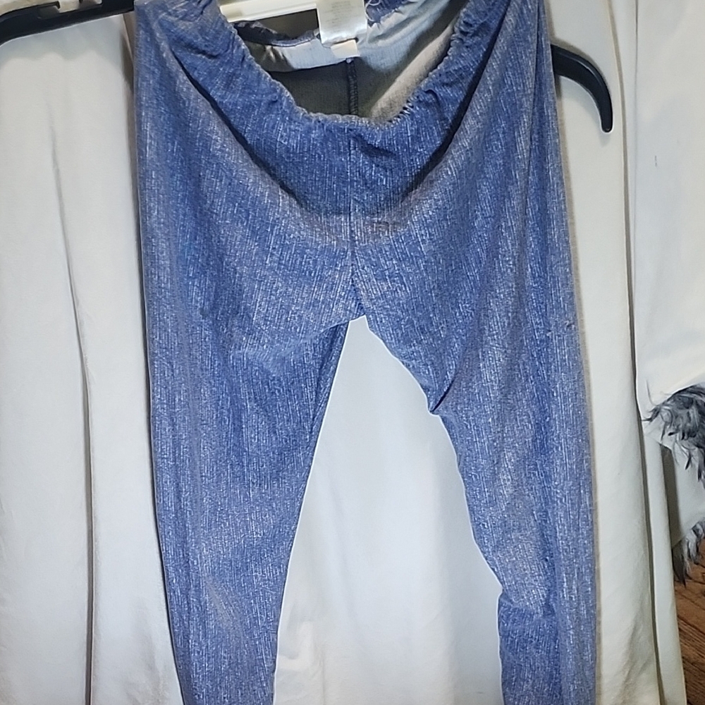 Forever  Blue Textured Leggings